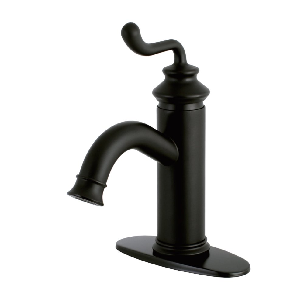 Faucetaire LS5410RL Royale SingleHandle Monoblock Bathroom Faucet, Matte Black
