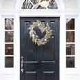 thumbnail image 1 of Fiudx Ofertas del día Festividades navideñas Adornos decorativos para colgar en la puerta Agujas de escarcha que caen Bolas galvanizadas doradas para colgar en la puerta Anillo de ratán Coronas navid, 1 of 6
