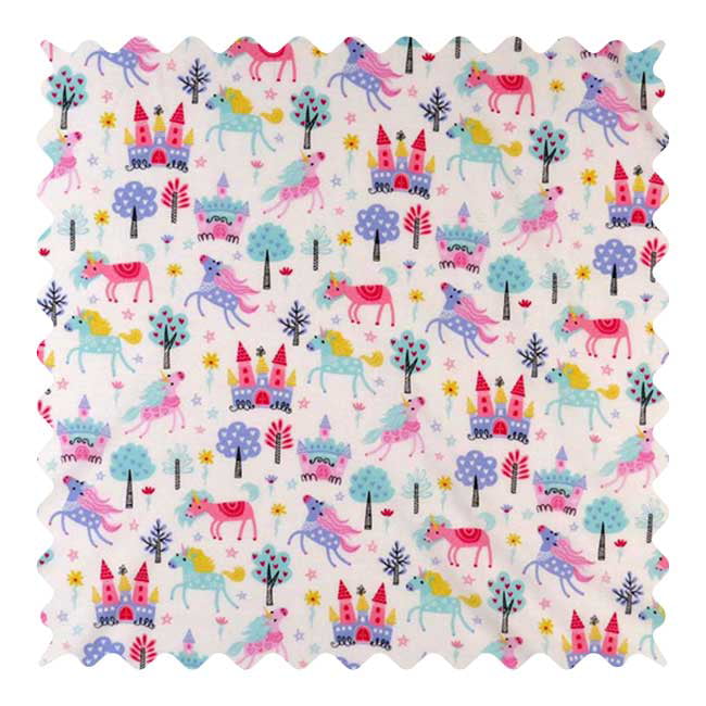 SheetWorld 100% Cotton Percale Fabric By The Yard, Unicorns, 36 x 44