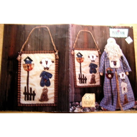 - PATTERN animal stack wall quilt quilting applique primitive NOAH's ARK doll new