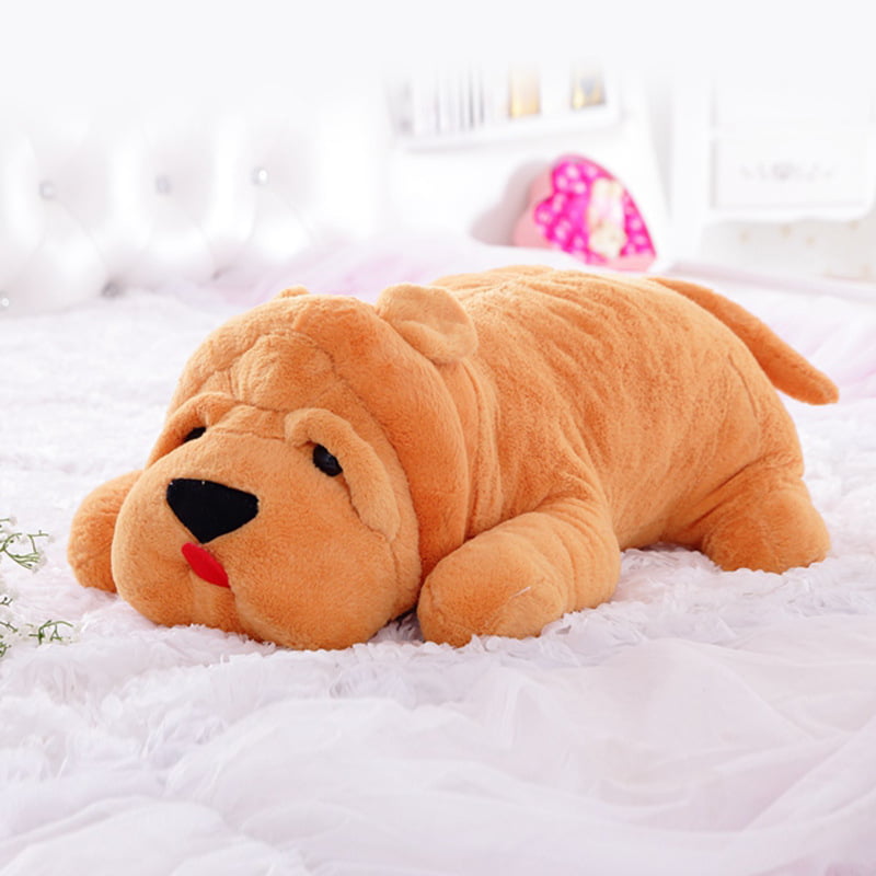 New 35" Giant Shar Pei Dog Stuffed Animal Plush Soft Big Pillow Cushion Doll Toy 