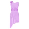 thumbnail image 3 of vastwit Kids Girls Shiny Sequin Ballet Lyrical Dance Dress Ruched Sheer Mesh Overlay Skirted Leotard Light Purple 12, 3 of 7