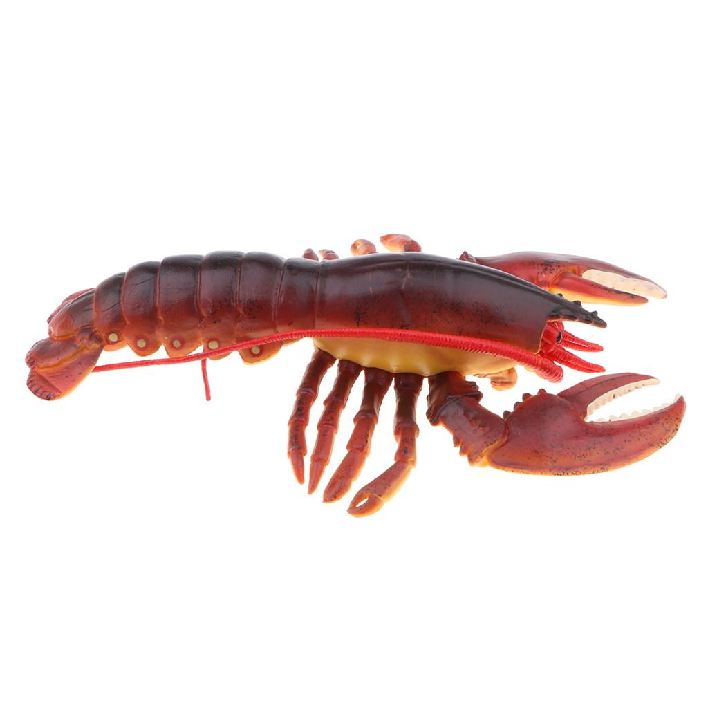 9 Inch Red Plastic Lobster Model Marine Animal Figure Kids Educational Toy 