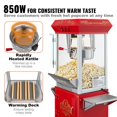 thumbnail image 4 of Popcorn Maker with Cart - 850W Popper Machine, 8oz Kettle - 48 Cups Per Batch, Tempered Glass, 4 Scoops, Movie Theater Style, Red, 4 of 6