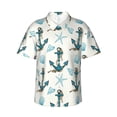 thumbnail image 1 of Fotbe Anchors And Shells Camisa Hawaiana para Hombre Unisex – Camisa Casual de Verano con Botones de Manga Corta de Algodón y Lino,X-Large, 1 of 7