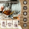 thumbnail image 2 of 3Pcs Coffee and Sugar Container Set Vintage Canisters Set Decorative Coffee Sugar Tea Container Set 25 oz Sugar Canister Set Jar Canister Set with Airtight Lid for Cooking Kitchens, 2 of 10