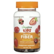Lifeable Kids Prebiotic Fiber Gummies, Natural Berry, 60 Gummies