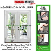 Magic Mesh Double Door Hands Free Magnetic Screen Door, Fits French & Sliding Doors 75 in x 83 in