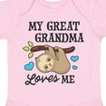 thumbnail image 4 of Inktastic My Great Grandma Loves Me with Sloth and Hearts Boys or Girls Baby Bodysuit, 4 of 5