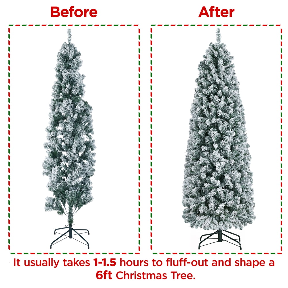 Easyfashion 6 Ft Artificial Christmas Tree Holiday Decoration Prelit