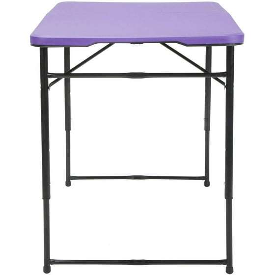 Cosco 4 Foot Adjustable Height Centerfold Folding Table Multiple Colors