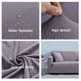 thumbnail image 2 of Dowbom Waterproof Sofa Slipcover,Stretch Sofa Cover for 1/2/3/4 Seater Furniture Protector with Elastic Bottom Washable Anti-Scratch Jacquard Couch Cover for Kids Pets Cats Dogs-M(145-185cm)-purple, 2 of 9