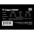 thumbnail image 2 of Bluegears b-Vigor 700W 80+ Efficency equivalent 115-230V All Black Ribbon Cable Gaming PC ATX Power Supply, 2 of 24