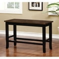 thumbnail image 2 of Furniture of America Delila Wood Counter Height Dining Bench in Black, 2 of 3