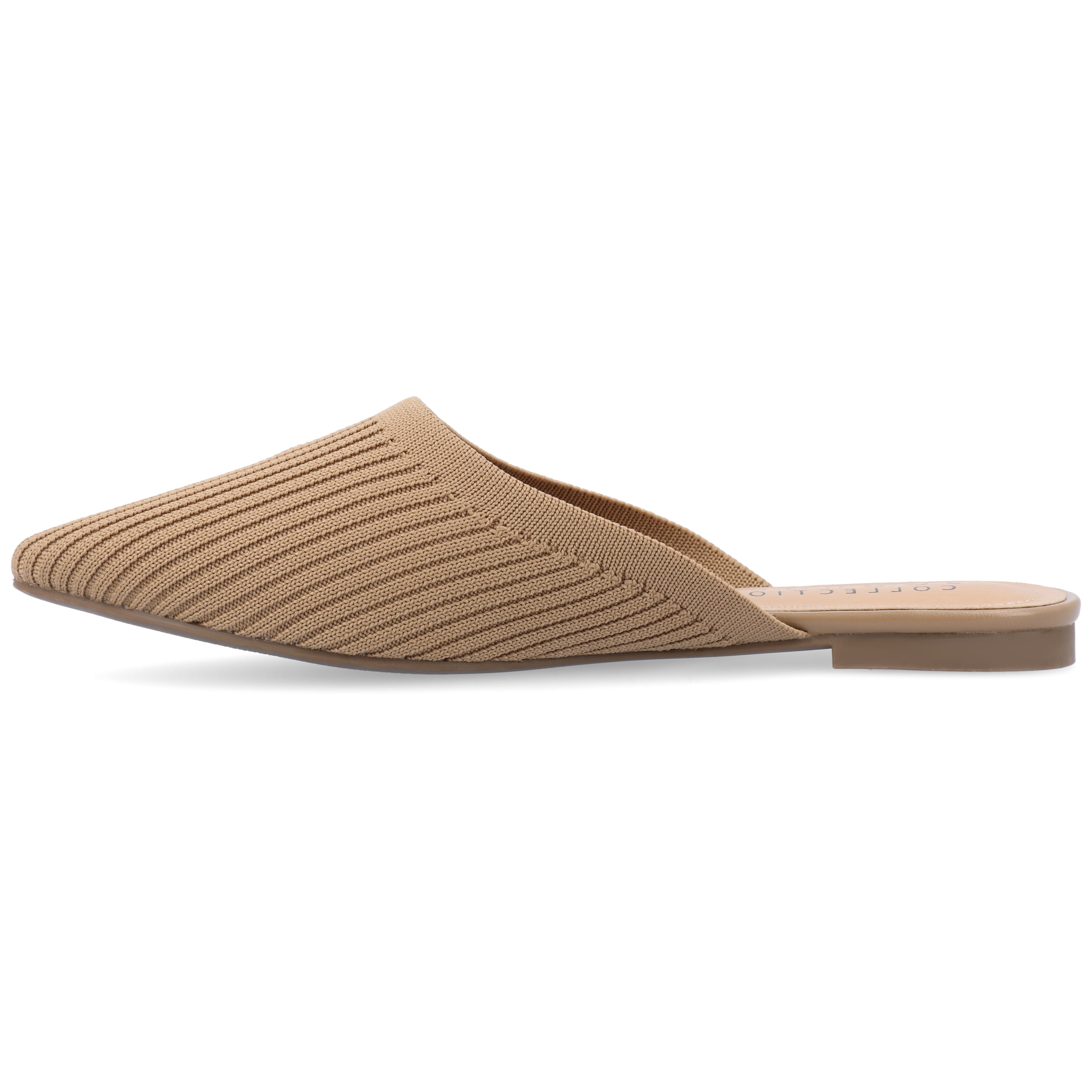 Journee Womens Aniee Slip On Almond Toe Mule Flats, Widths Available
