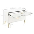 thumbnail image 3 of DUMBO Modern Engineered Wood Dresser with 3-Drawers in White, 3 of 11