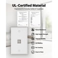 thumbnail image 2 of Plaque Murale Keystone 1 Port UL Listée Lot de 10, Plaques Murales Simple Gang pour Prise Keystone RJ45 et Inserts Modulaires, Blanc, 2 of 8