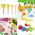 thumbnail image 3 of 40 Pack Round Foam Sponges Brush Pouncers Dabbers Set Assorted Size Paint Tools, 3 of 5