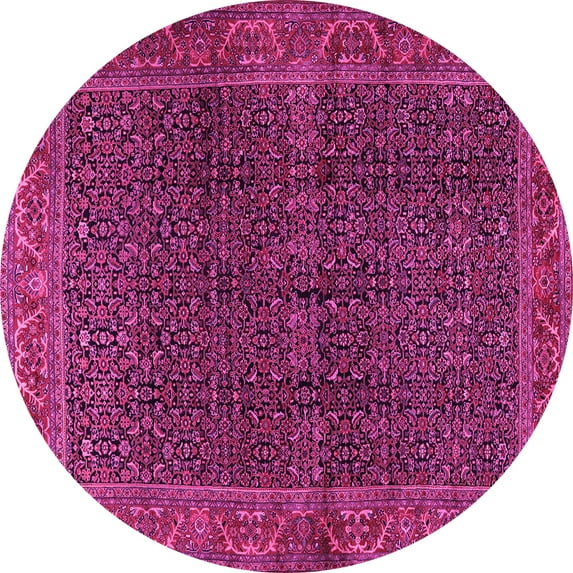 Ahgly Company Indoor Round Persian Pink Traditional Area Rugs, 3' Round