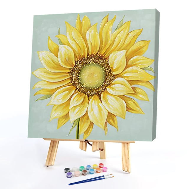 Cuadros Decorativos Kits de pintura al óleo de flores por números cuadro de lienzo arte de pared DIY para adultos y niños JShteea Nuevos Originales