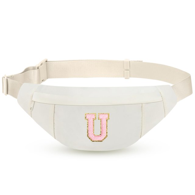 Riñonera MAXTOP personalizada con inicial beige para mujer