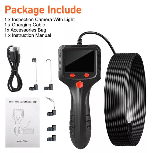 HD 1080P Industrial Endoscope - 8mm Borescope Snake Camera for Inspection