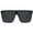 Black1/Grey lens, variant on Oversized Flat Top Shield Sunglasses, Unisex One Piece UV Protection