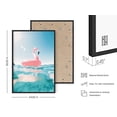 thumbnail image 3 of Haus and Hues Flamingo Art and Beach Pictures Wall Art - Flamingo Wall Art and Beach Art Wall Decor, Peach Pink Flamingos Poster Beach Prints Wall Decor, Beach Prints Wall Art (24" x 36" Framed Black), 3 of 6