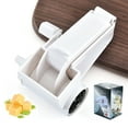 thumbnail image 1 of Manual Handheld Rotary Cheese Grater, Food-Grade Stainless Steel Adjustable Handle For Efficient Cheese, Nuts, Vegetables Shredding, Durable Abs Plastic Case For Easy Clean, Dishwasher Safe (White), 1 of 6