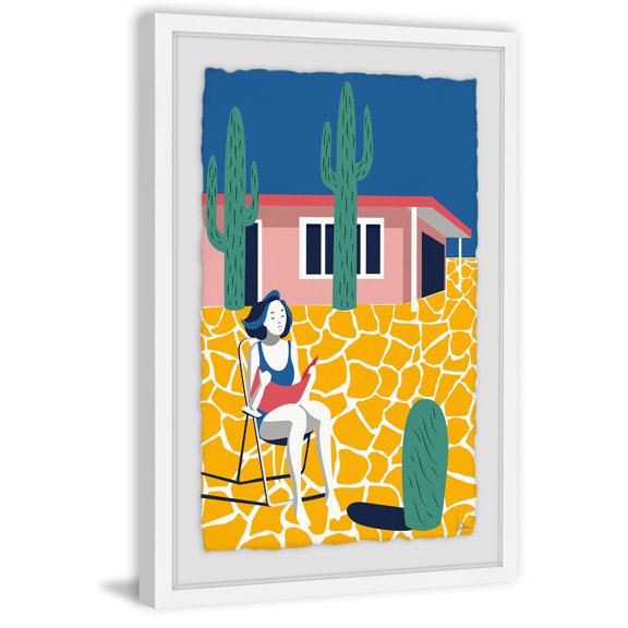 Relaxing Break Framed Painting Print