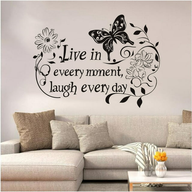 Adhesivos de pared Vive en cada momento, ríe todos los días