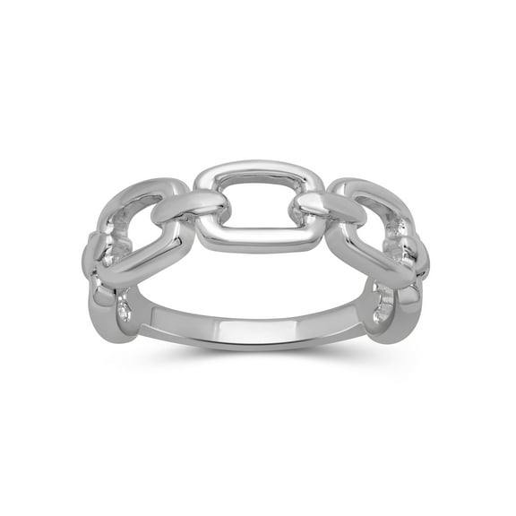 JewelersClub Sterling Silver Link Friendship Ring for Women | Dainty Sterling Silver Promise Ring For Women | Silver Hand-Crafted Link Ring For Women