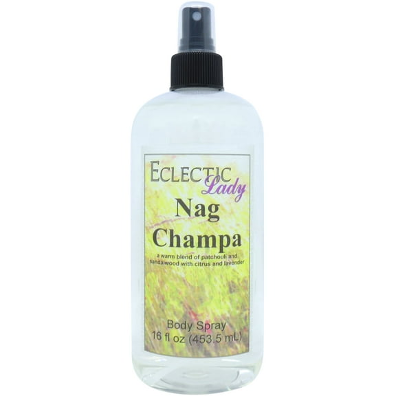 Nag Champa Body Spray, Eclectic Lady, Hydrating Mist, Unisex, 16 oz