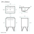 thumbnail image 6 of Swiss Madison SM-BV212MB Annecy 24" Free Standing Single Basin Vanity Set - White / Matte, 6 of 12