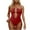 Wine, variant on One Piece Swimsuit for Teens Women's Solid Color Fashion Swimsuit Halter Criss Cross Neck Swimsuit Adjustable Suspenders Backless One Piece Beach Wear