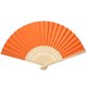 thumbnail image 1 of Abanico plegable chino de costillas de bambú, abanico de papel en blanco DIY, decoración para fiesta de ducha de boda, Color naranja, 1 of 1