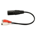 thumbnail image 4 of Cable divisor en Y de 2 RCA hembra a XLR macho de 3 pines, 0,6 pies, adaptador de cable de sonido con reducción de ruido para mezcladores, amplificadores de potencia, 4 of 12