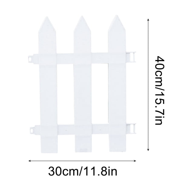 Interlocking PVC Plastic Garden Fence Panel Durable Edging for Vegetable Patches, Flower Beds, Lawn Borders & Pet Containment, Rustproof Outdoor Landscape Barrier