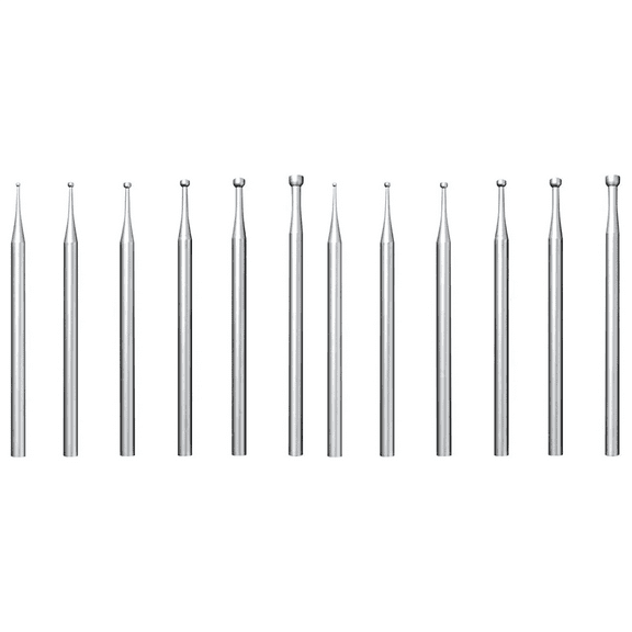12 Pcs Round Cup Burr - 3/32Inch Shank Jewelry Making Burs Wire Rounder Bits