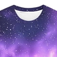 thumbnail image 5 of Warop T-Shirt à Col Rond à Manches Courtes pour Femmes avec Imprimé d'Étoiles Partout, Décontracté et Tendance pour un Usage Quotidien et des Sorties Décontractées, 5 of 5