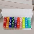 thumbnail image 1 of justharion 100Pcs 6 Sided Games Dice Set Acrylic Dice for Board Games Teaching Math, 1 of 9