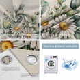 thumbnail image 4 of Daisy Flower Blackout Curtains for Bedroom/Living Room, Thermal Insulated Kitchen Curtains, Vintage Farmhouse Rustic Floral Plant Grommet Darkening Window Treatment Drapes 42"x63"x2, 4 of 8