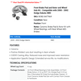 thumbnail image 2 of Front Brake Pad and Rotor and Wheel Hub Kit - Compatible with 2000 - 2002 Dodge Dakota 4WD 2001, 2 of 2