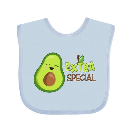 

Inktastic Extra Special with Cute Smiling Avocado Gift Baby Boy or Baby Girl Bib