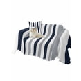 thumbnail image 2 of Navy Blue Gray Striped Couch Cover, Farmhouse Stripe Art Sofa Cover Blanket for 1 Seat Cushion, Sectional Sofa Slipcover Furniture Protector for Living Room Bedroom 71''x91'', 2 of 9