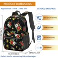 thumbnail image 3 of Pioneer Flower Floral Print Pattern 17" School Backpacks for Teens,Waterproof Oxford Fabric,S-Shape Padded Straps for School,Travel,Hiking,Camping, 3 of 5