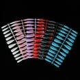 thumbnail image 4 of 1 Set Almond Press on Nails Artificial Water Drop Style Wear Tips Stick Solid Color Pointed DIY Salon Supplies DIY Decorations No.7 orange, 4 of 9