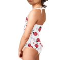 thumbnail image 4 of FOR U DESIGNS Soft One Piece Bathing Suit Size 7-8 Years Adorable Ladybug Off Shoulder Summer Beach Swimwear for Girls Novelty Summer Swimsuit, 4 of 6