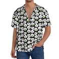 thumbnail image 1 of Balery Panda Bear Camisa Casual de Manga Corta con Botones para Hombre, Texturizada, Estilo Cubano, para Playa, Verano-Medium, 1 of 5