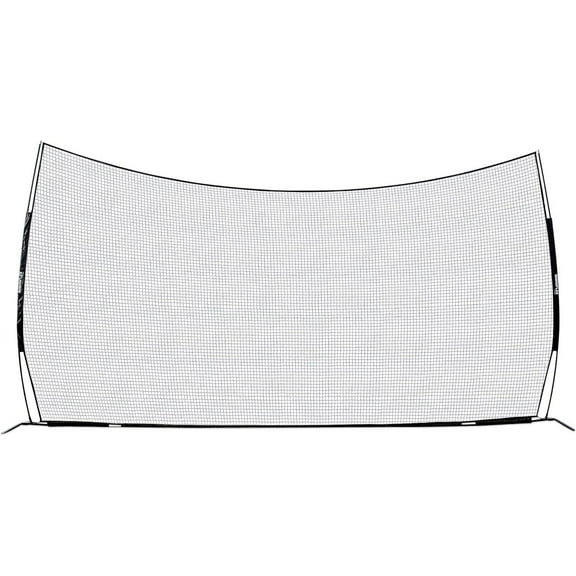 Champion Sports Lacrosse Backstop Net: Rhino Flex Lacrosse Goal Backstop Barrier Net - Portable Ball Stop/Barrier Netting with Carry Bag - 21' x 11'